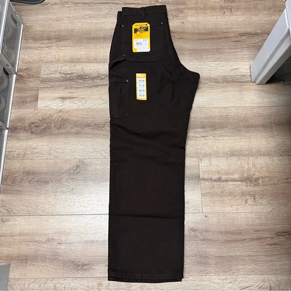Double Knee Carhartt Dark Brown Utility Pants Size 32x30 - Picture 4 of 7